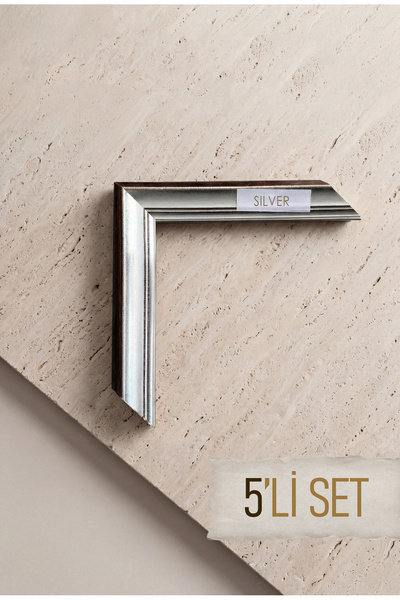 leilart Silver Rengi ithal polistren çerçeve