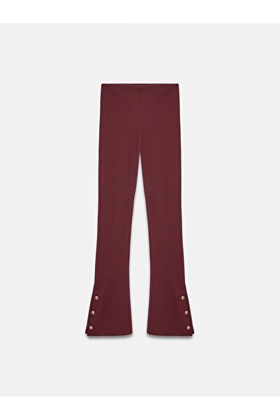 Dilvin Button Detailed Spanish Leggings-Black 71905
