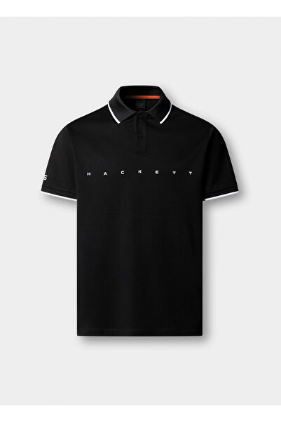 Hackett London Black Pure Cotton Men Premium Polo T-Shirt