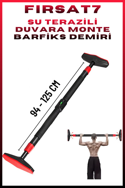 Fırsat7 Ayarlanabilir Barfiks Demiri (Koridor) | Su Terazili | Kaymaz Malzeme...