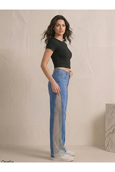 Orvelia Kristal Mesh Jean Pantolon Zenith