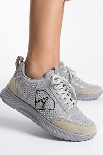 AKD AYAKKABICILIK Taşlı Kadın Spor Ayakkabı Rahat Taban Günlük Sneaker