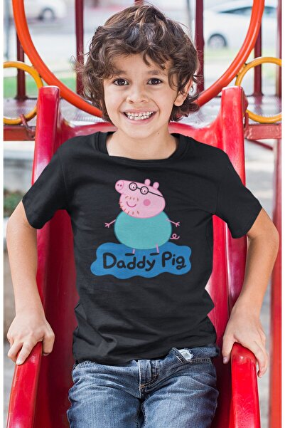 SEVBANO Daddy Pig Peppa Pig Dječja majica sa unisex printom crtanog filma (1-...