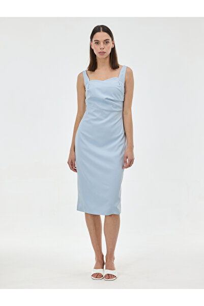ORSAY Light blue women's midi dress