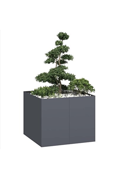vidaxl Jardiniera Antracit 100x100x80 cm Otel