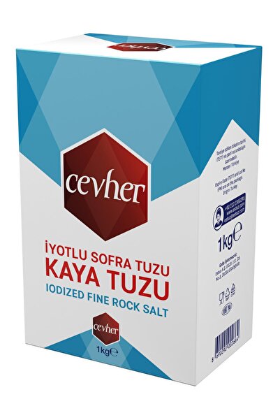 CEVHER İyotlu İnce Kaya Tuzu 1 Kg