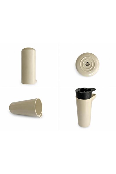 Güneş Modern Aytaşı / Krem Mobilya Ayağı 18 CM Parlak Bohem Silindir Koltuk D...