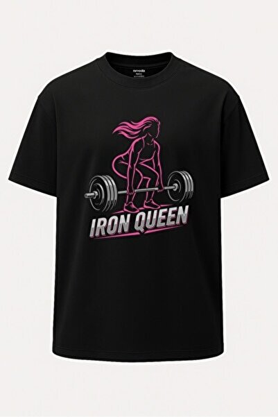 yiou trendy clothing nirvoda Oversize Iron Queen Women's Fitness Gym Printed ...