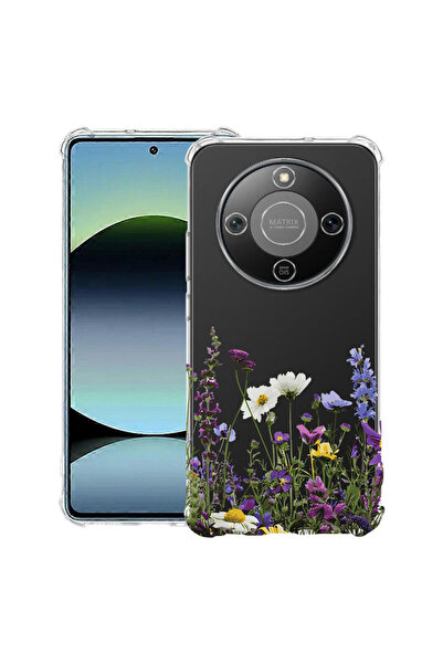 bestcase Husă Antișoc pentru Honor Magic8 Lite, Floral - Flori sălbatice, 312...