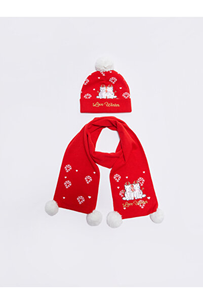 LC Waikiki Pom-pom Girls' Scarf and Beanie