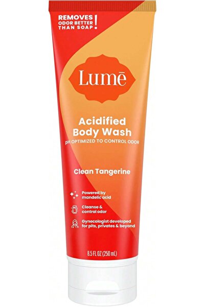 Lume غسول الجسم المحمصب بالأحماض، برائحة البرتقال المنعش، 8.5 أونصة سائلة/250 مل