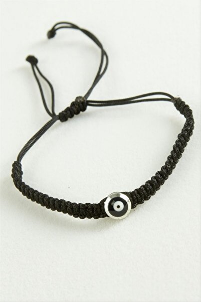 ZERO LAND Ilkeshop Nazar Makrome Rope Bracelet (222448) - Black