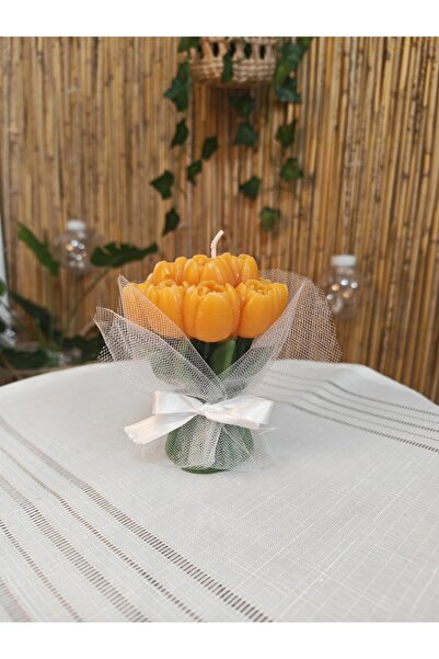 Di&Em Design Collection Tüllü Lale Buketi Hediyelik Mum Pinterest Çiçek Mum N...