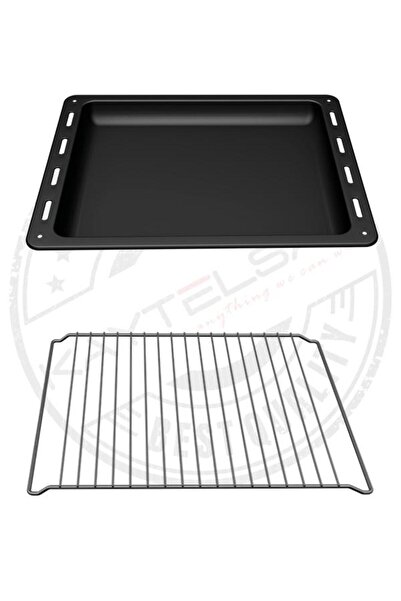 ZENSAN Ankastre Fırın Izgara Teli ve Parlak Fırın Tepsisi 2'li Set 45,5 x 35,...