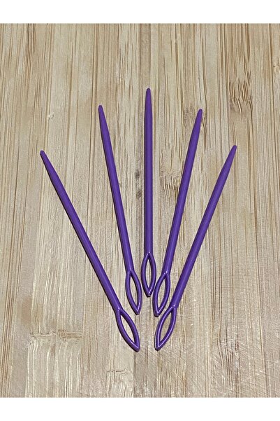 Lorin hobi Plastic Wool Knitting Sewing Needle 7.5 cm 5 Li Package