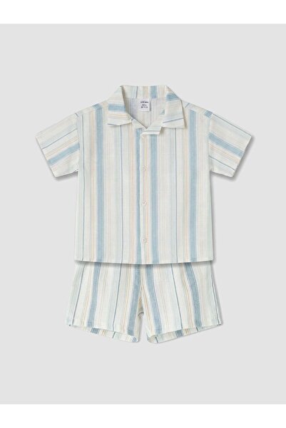 LC Waikiki Lcw Baby Striped Baby Boy Shorts Set
