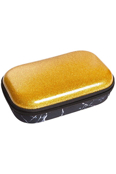 Zipit Zippered pencil case, Glitter Storage box - gold