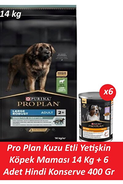 Pro Plan Kuzu Etli Yetişkin Köpek Maması 14 Kg + 6 Adet Hindi Konserve 400 Gr