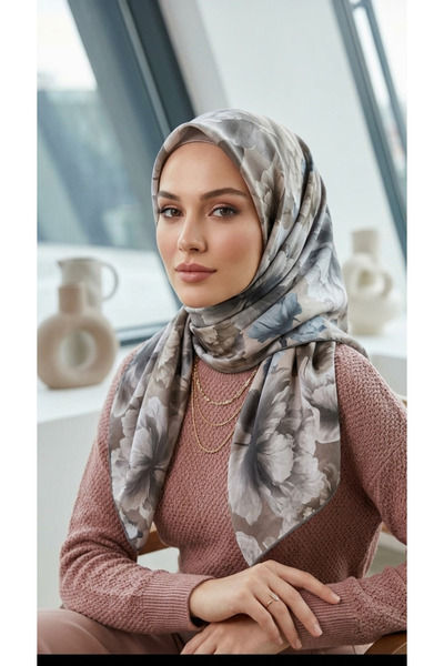 SNY Butik Soft Eşarp Tonsürton Desenli Bambu Kraş