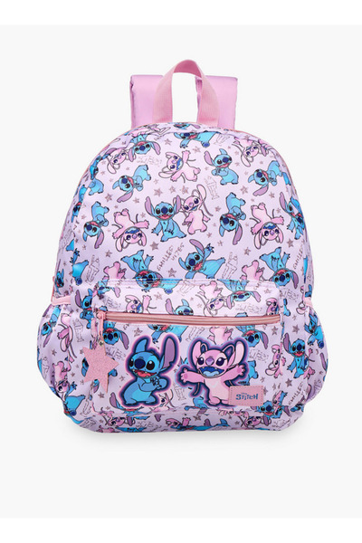 Disney Backpack with Stitch and Angel Print