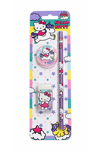 Hello Kitty KIRTASİYE SETİ KURŞUN KALEM - SİLGİ- KALEMTRAŞ