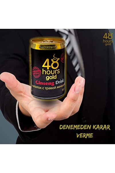48 HOURS GOLD GINSENG 48 Hours Shot Enerji İçeceği Ginseng Drink 12 Adet 150ml