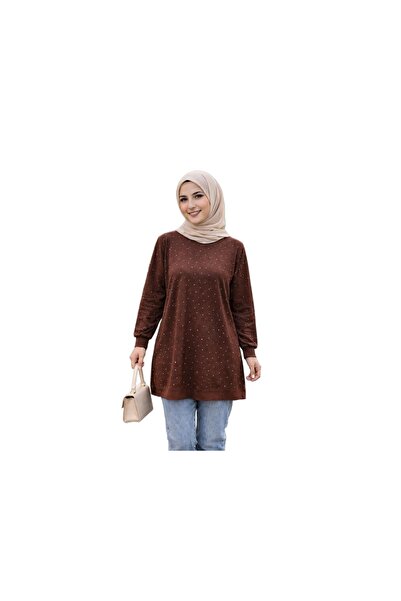 ROSE DAWSON Crystal Fabric Stone Decorated Two-Strap Tunic