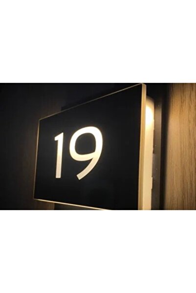 Byken Otel ev led ışıklı şarjlı hareket sensörlü kapı isimlik numara