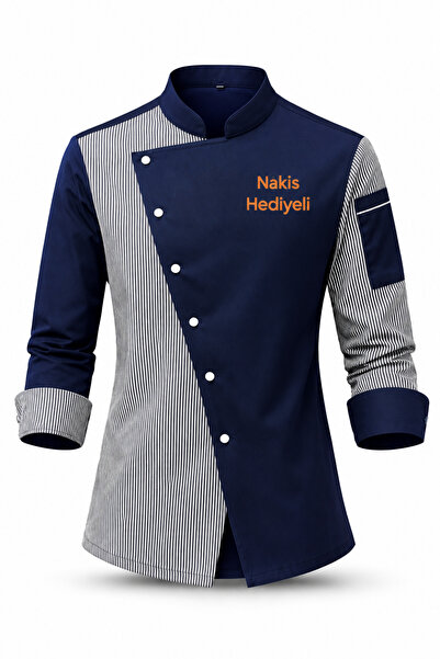 Mekaizen Chef Jacket - Chef Uniform, Chef Shirt Chef Jersey Asymmetrical Desi...