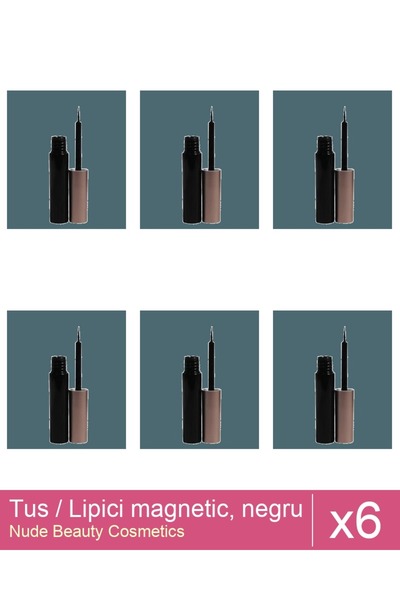 Makeup Set 6x Tus / Lipici magnetic, negru