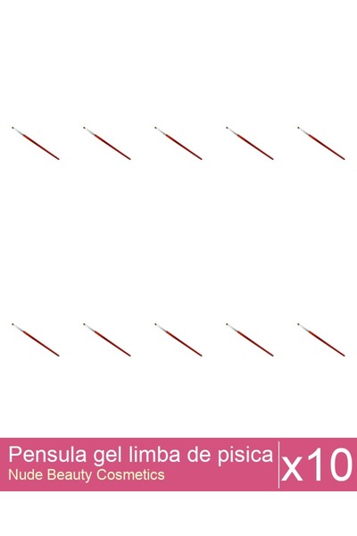 Makeup Set of 10x Cat's Tongue Gel Brush - No.4