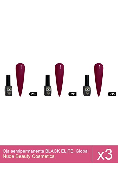 Makeup Set of 3x BLACK ELITE semi-permanent nail polish, Global Fashion 8 ml,...