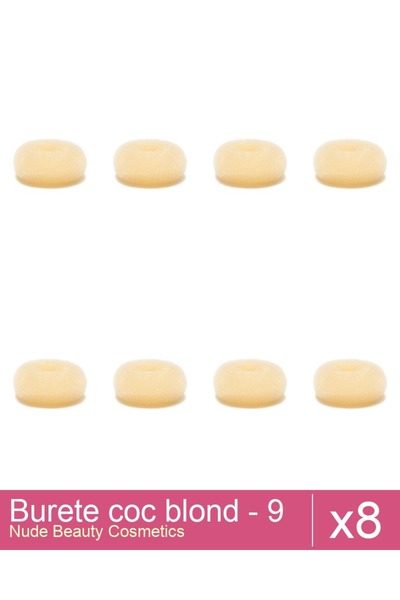Makeup Set of 8x Blonde bun sponge - 9 cm diameter