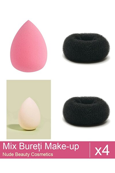 Makeup Set Mix 4 products Sponges: Black sponge cone- 11 cm diameter, Black s...