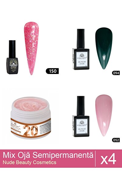 Makeup Set Mix 4 produse Nail Oja: Oja semipermanentă Global Fashion, Gel pol...