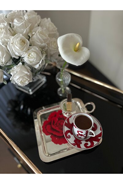 Mise En Place Red flower 2’li kokteyl servis