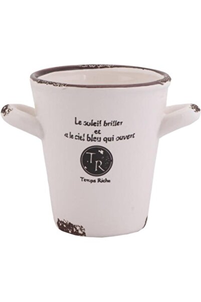 Goliat cană ceramică, 10 cm, albă, cu suporturi antiderapante