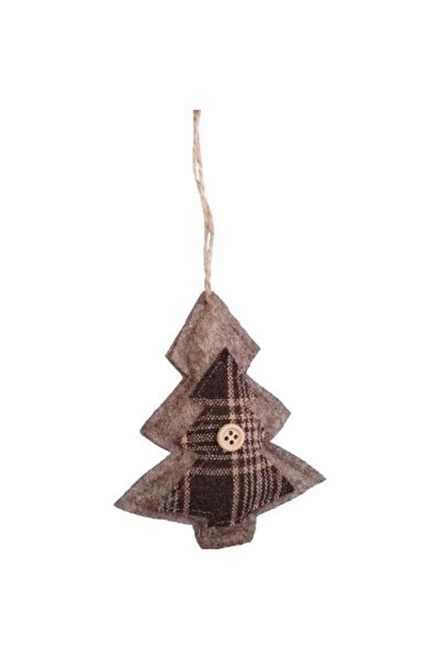 Goliat Ornament decorativ de Crăciun, în formă de brad, 12 cm, maro
