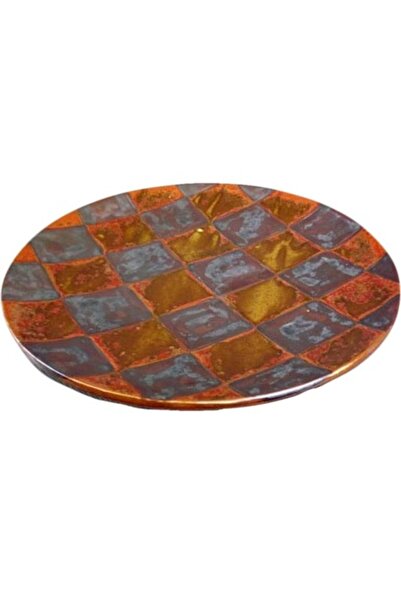Goliat Farfurie decorativă, Goliat, 32cm, ceramică, design în carouri, pentru...