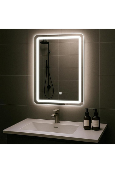 Diason مرآة حمام LED، مقاس 20×28 بوصة، مرآة حمام مستطيلة مضاءة قابلة للتعتيم ...