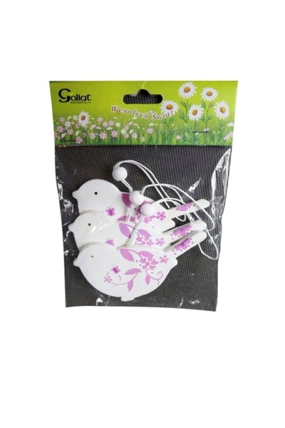 Goliat Set 3 Decorative Birds, Goliat, White, 5.5x10cm