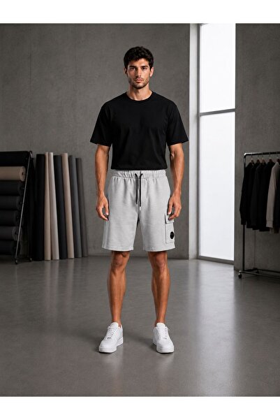 HZR wear Erkek Pamuklu Cepli Regular Fit Beli Bağcıklı Şort