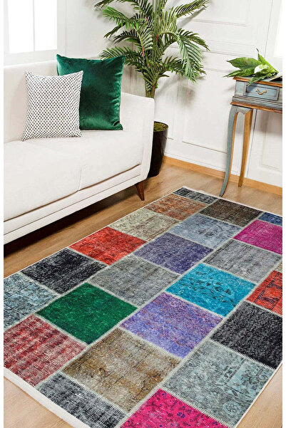 halinet Halı.Net Multi-Colored Ethnic Bohemian Washable Non-Slip Living Room ...