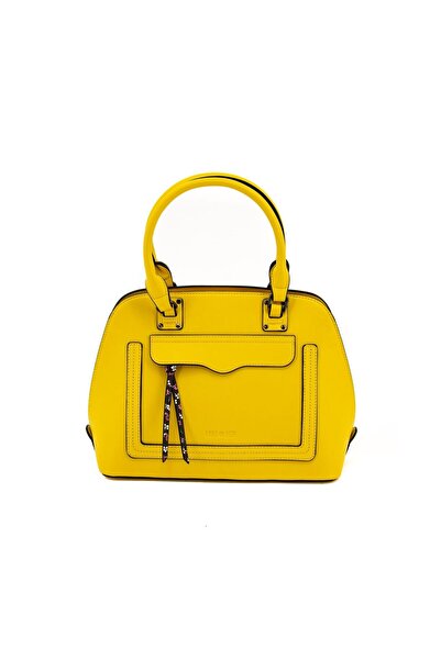 Lamonza Geantă de damă Amber Model 1, 30x23x12 cm, galbenă