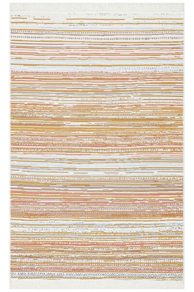 halinet Halı.Net Cream Ethnic Bohemian Washable Non-Slip Living Room Carpet E...