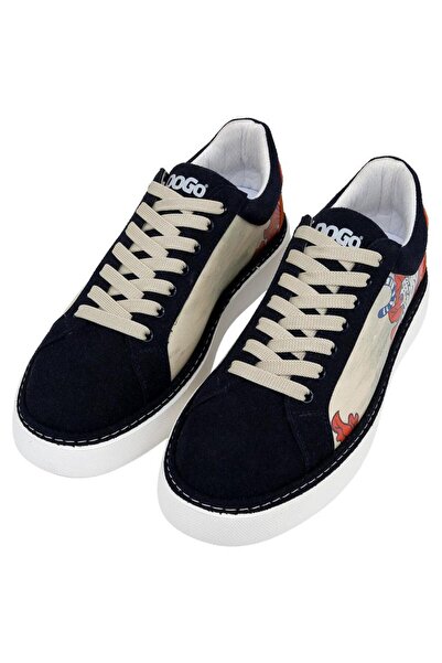 Dogo Men's vegan leather beige sneakers - hear me roar design