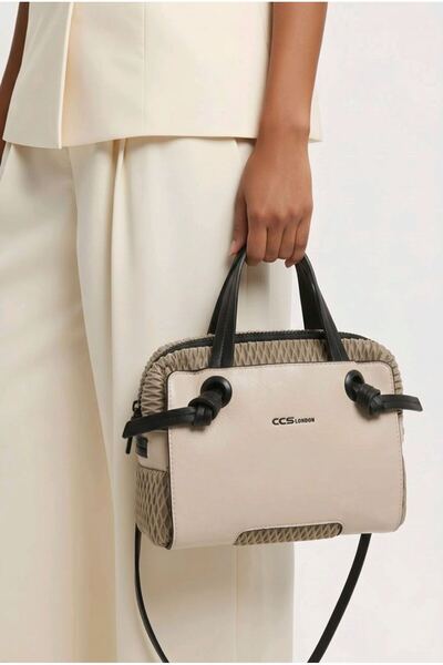 Monalisa Home Monallsa Home Çcs Off-White Luxury 17824 Shoulder and Hand Bag