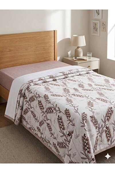 ŞENER HOME Model cu imprimeu de hibiscus 150x240 cm. Pătură individuală pentr...