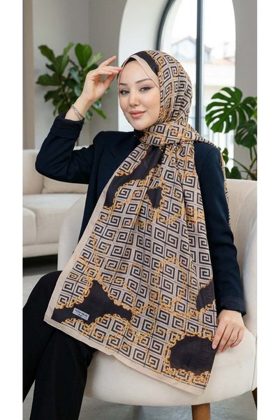 Big ModaEbrar Patterned Soft Shawl - 102