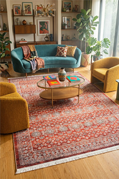 Çağ Halı Kiremit Zamanın İzi Modern Vintage Sisal Halı